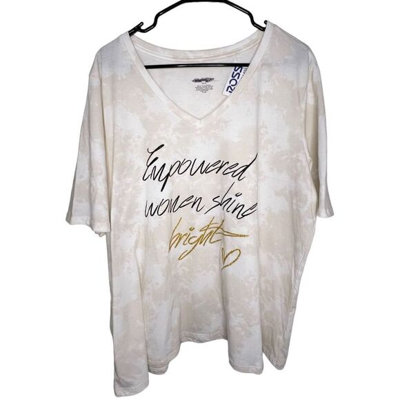 NWT Lane Bryant Tie Dye V-Neck Loose Fit Graphic T-Shirt - Picture 1 of 4